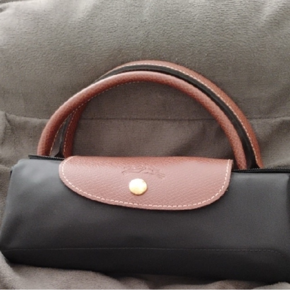 Longchamp Black and Brown Tote Bag